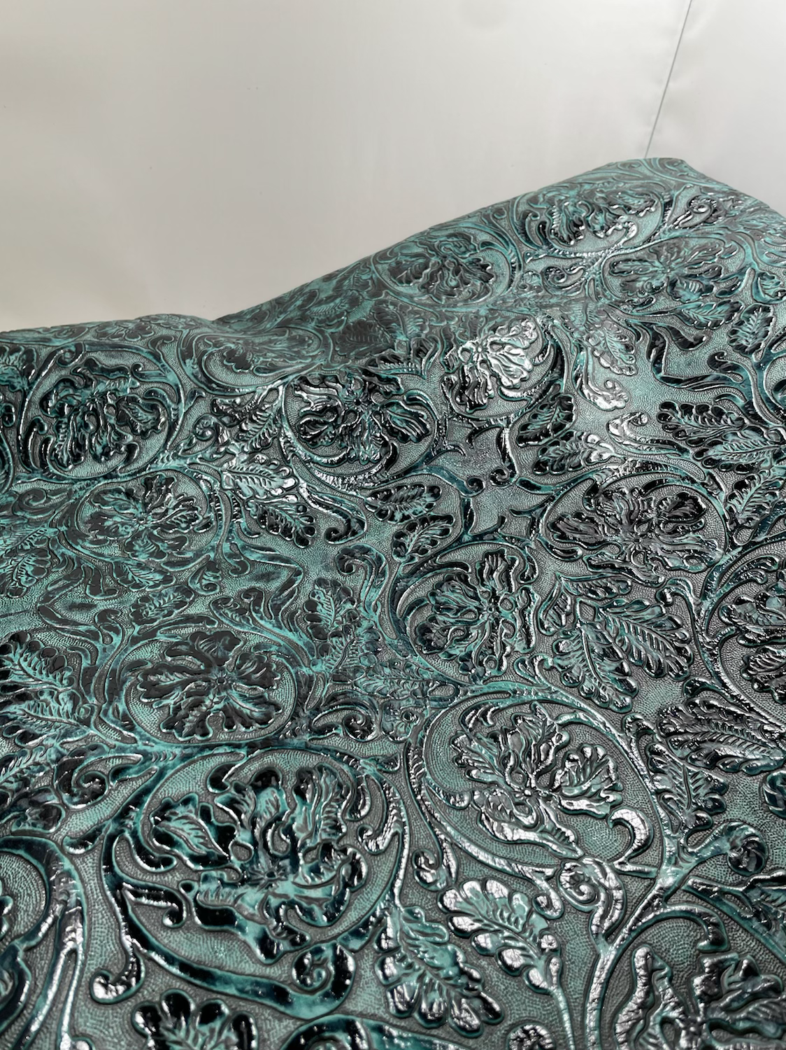 Dark teal Cowgirl floral tooled 