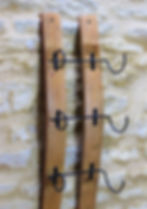Wooden barrel stave wine rack 3 bottle holder clear finish