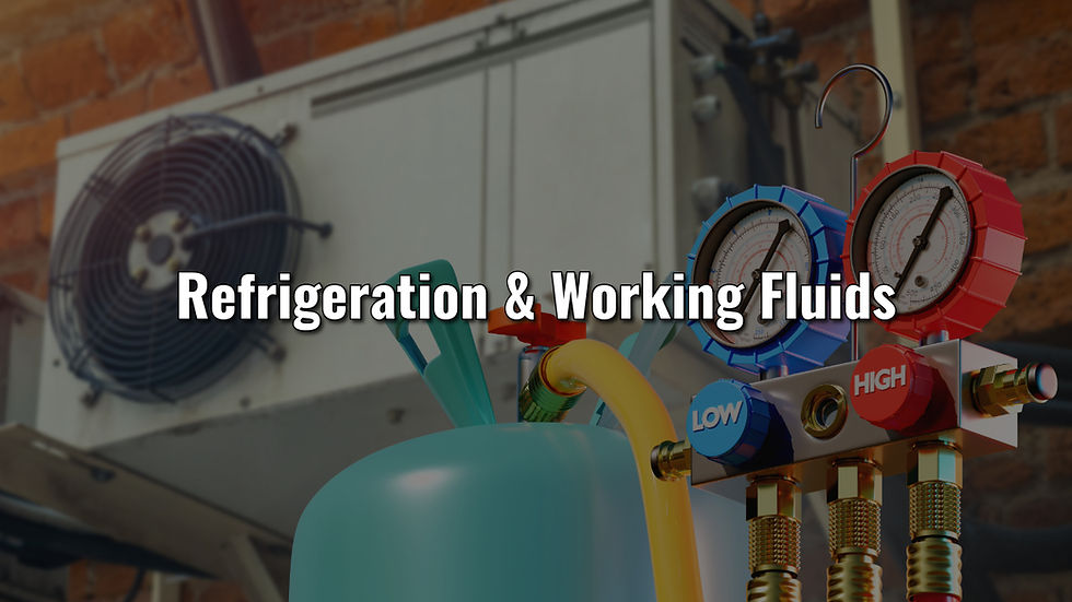 Refrigeration & Working Fluids