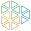 Multicolored triangle logo