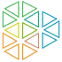 Multicolored triangle logo