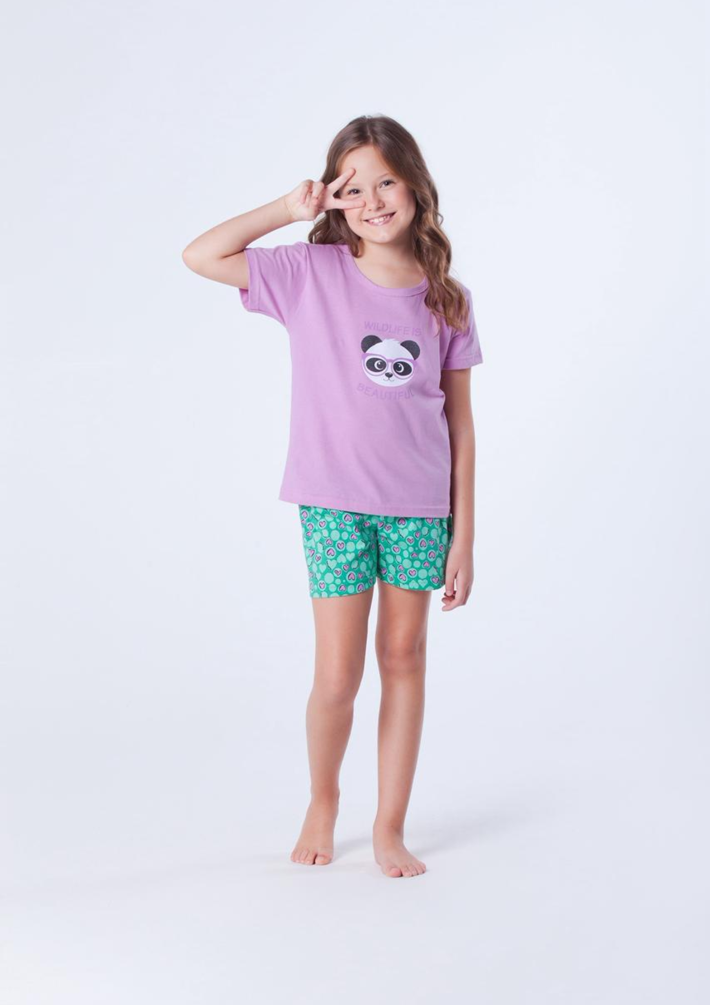 Pijama Infantil Fernanda Panda