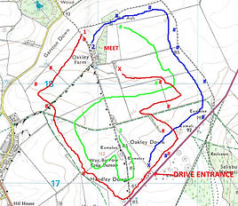 Map of planned hunting routes