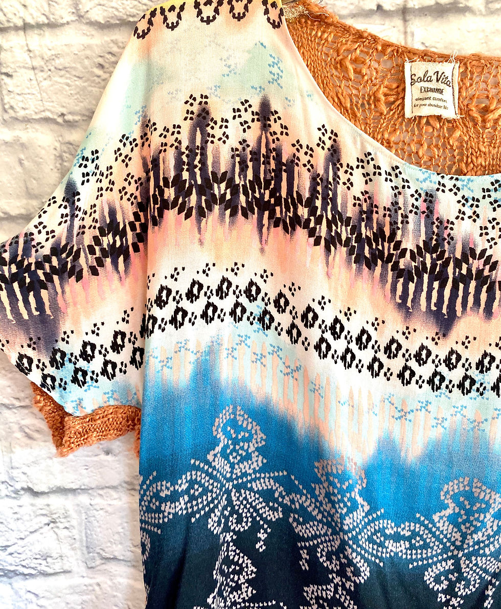 Spring Forth // Colorful Tribal Print Crop Tunic