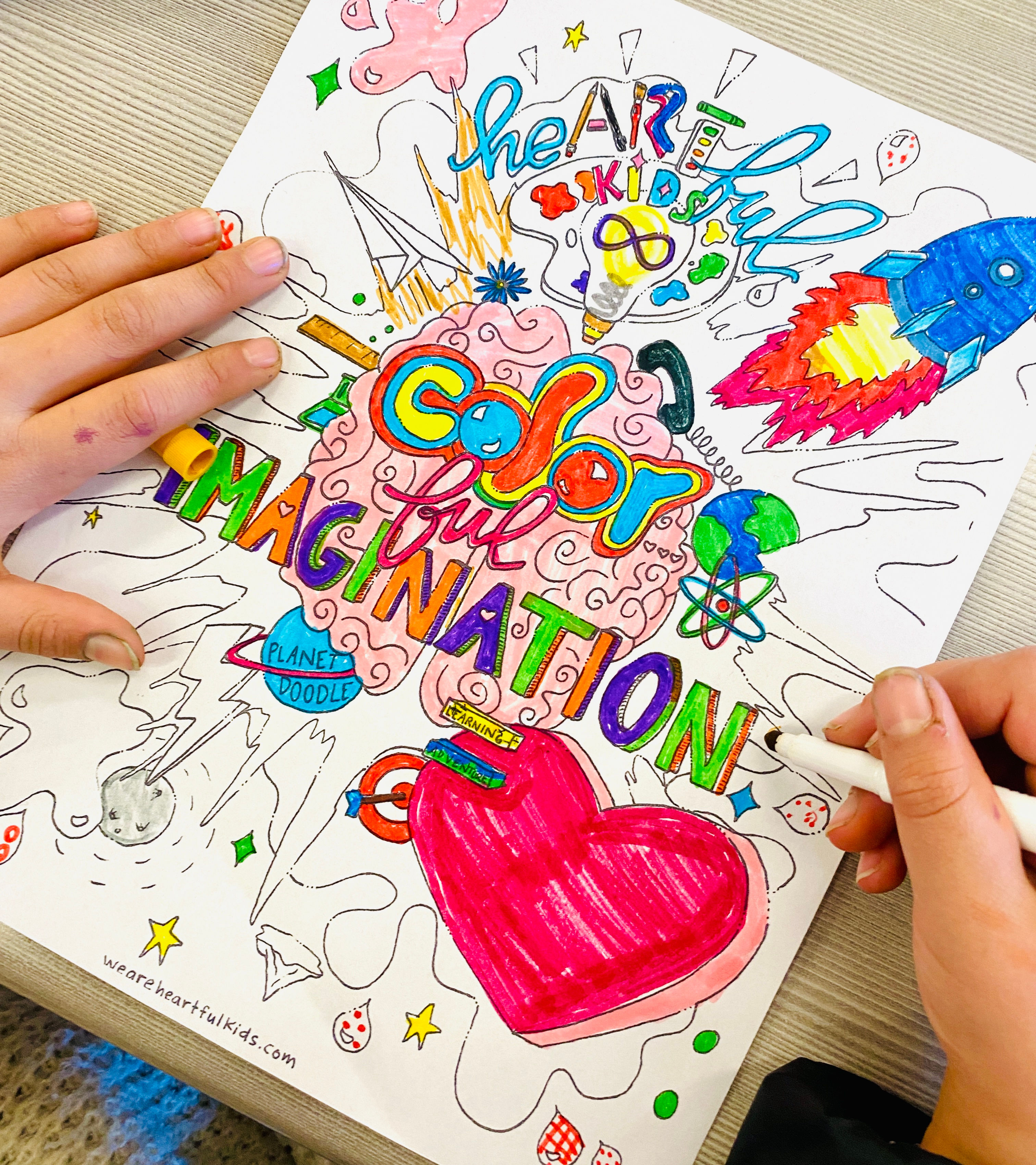 Colorful Imagination Coloring Sheet