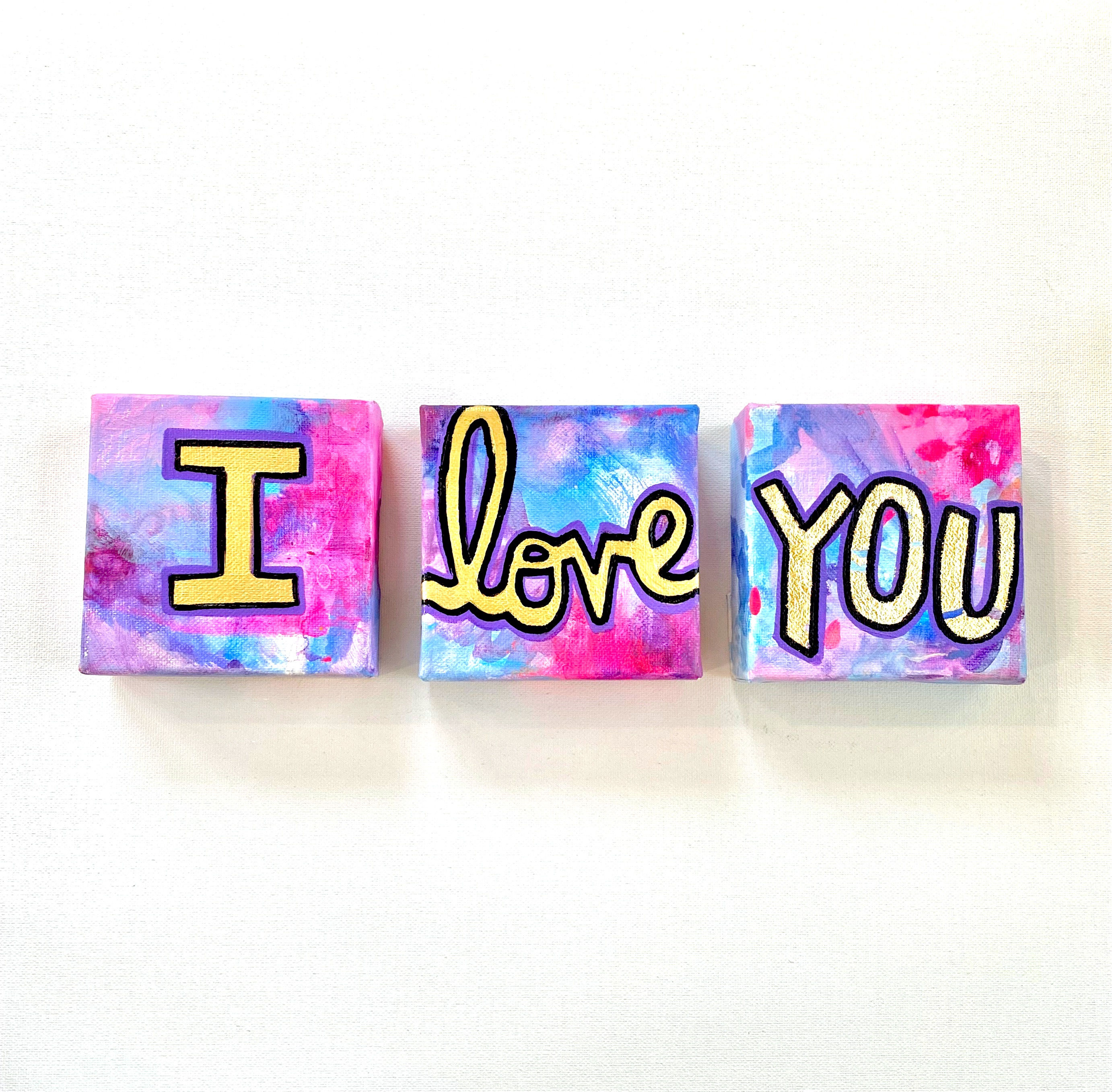 I Love YOU Triptych Mini