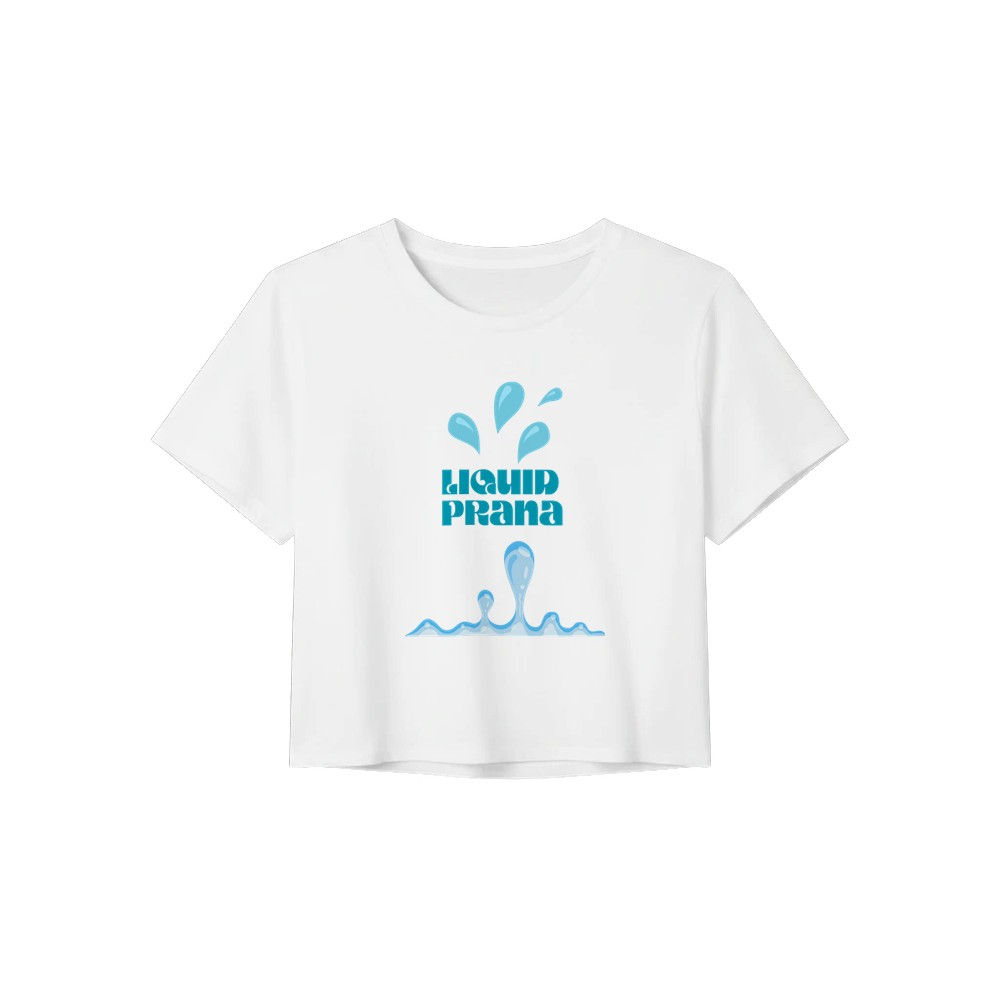 Liquid Prana Women’s Crop Tee | Bella+Canvas 8882 White