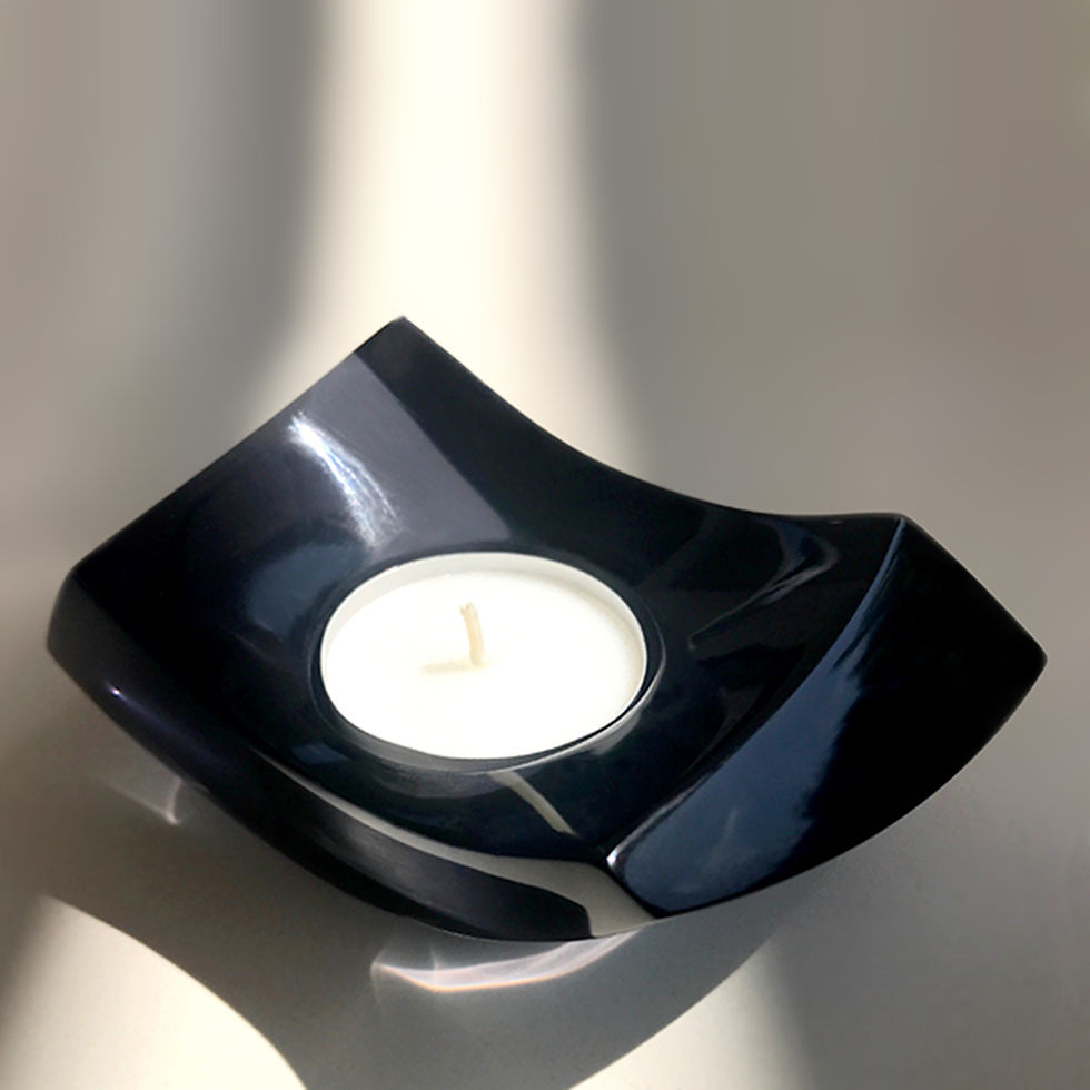 Thumbnail: 'Rock and Roll' Candleholders in Resin