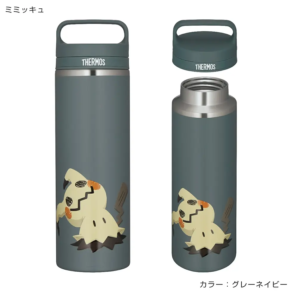 縮圖：(代購)2026日本Thermos 膳魔師 x Pokemon 寵物小精靈限量版 JOW系列不銹鋼真空保溫保冷輕量便攜水壺 附手把 800ml