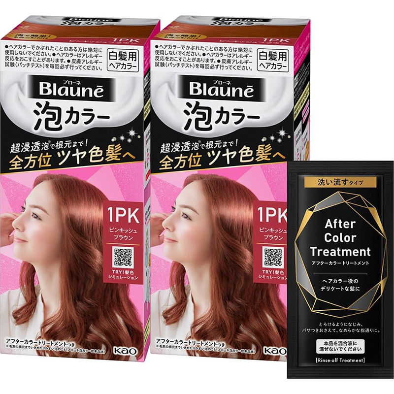 縮圖：(代購)日本Kao花王 Blaune 白髮用泡沫染髮劑 Creamy Bubble Hair Color 2盒優惠裝