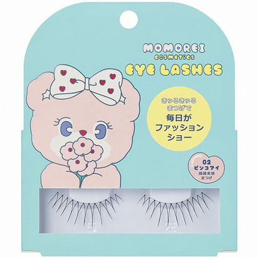 Koji Japan Momorei Cosmetics Eyelash Kit (1 pair) No.02 Pinko Eye