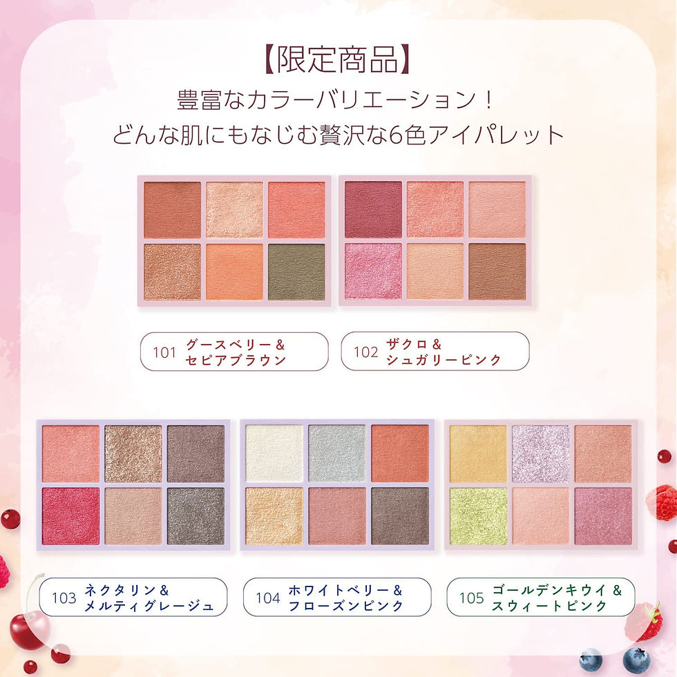 Thumbnail: Kose Japan Blend Berry Aura Creation 6-Color Eyeshadow Eye Color