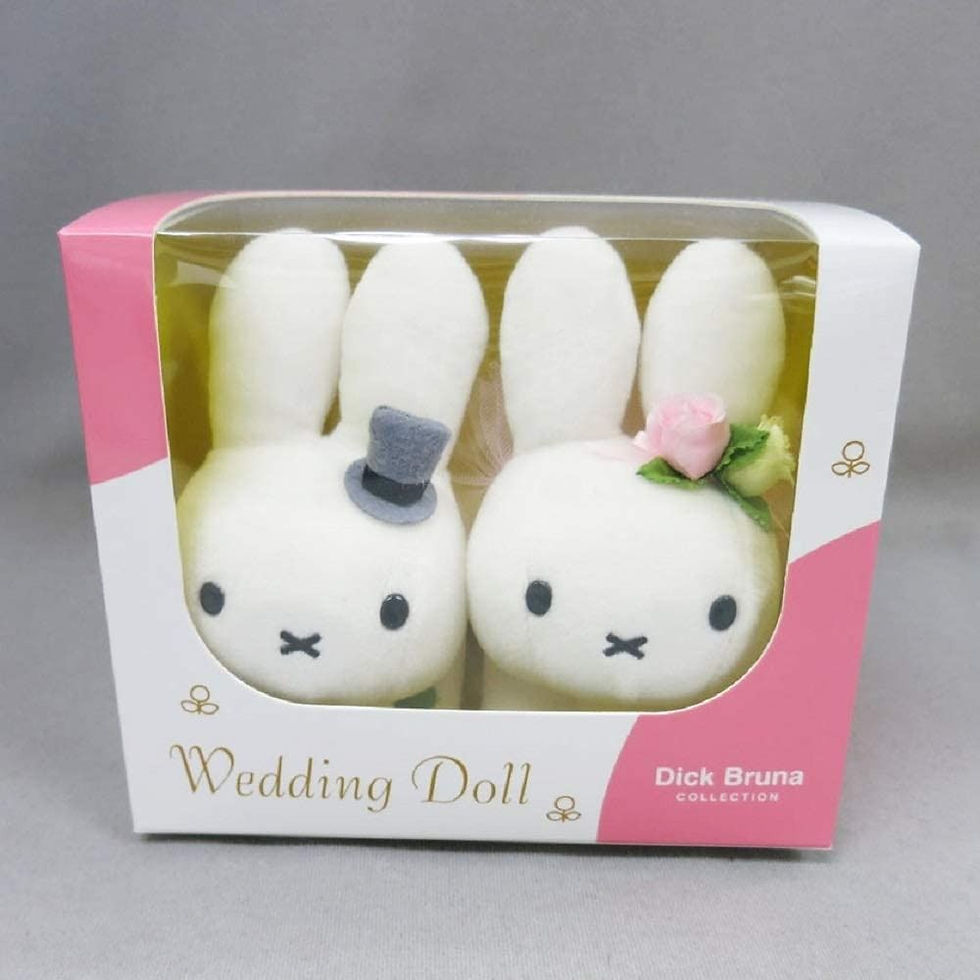 Thumbnail: (代購)日本Miffy結婚新郎新娘造型布偶公仔娃娃套裝 Wedding Plush Doll Set 約15cm (一對)