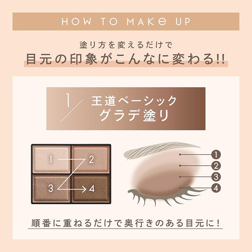 【G.W.特別価格最終日】EXCEL SKINNYRICH SHADOW&RIP 代購)日本最新版Sana Excel 裸色深邃四色眼影盤Skinny Rich Shadow 4
