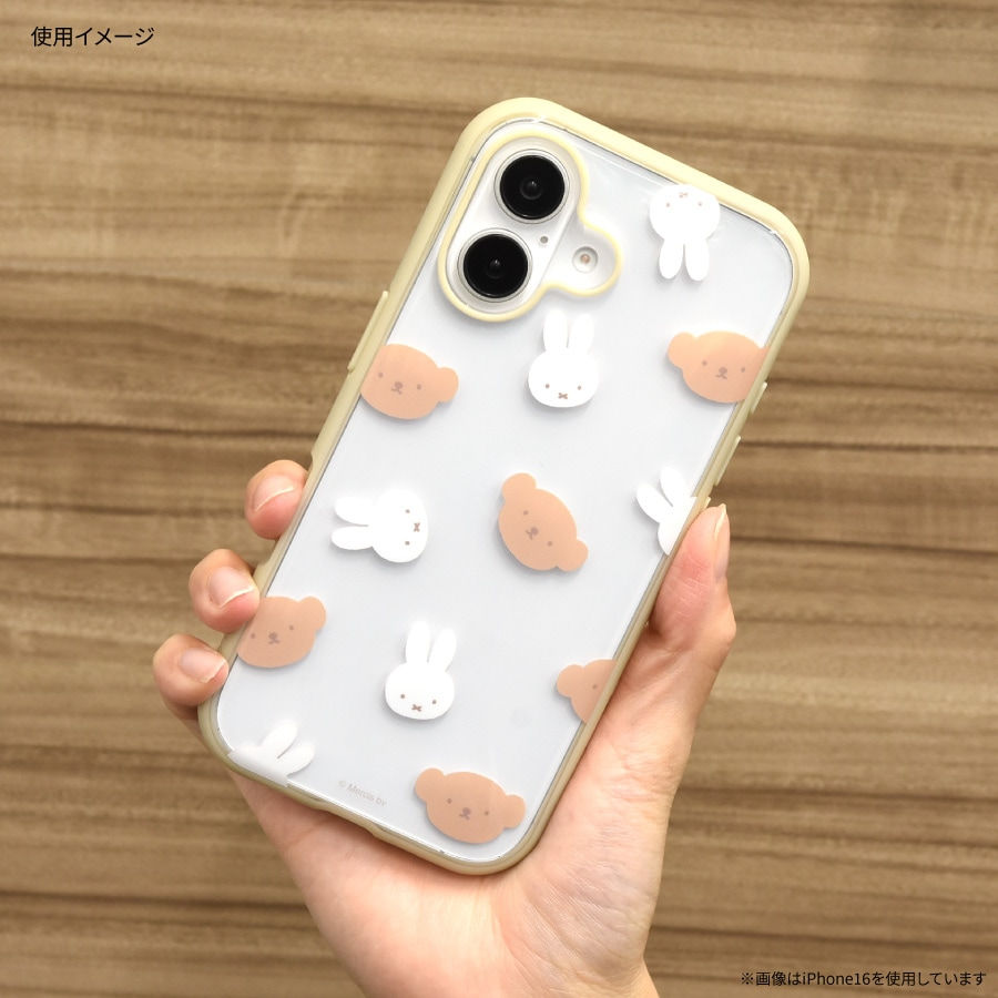 Thumbnail: (代購)日本Miffy & Boris iPhone 16 智能手機手提電話透明款手機殼 Phone Case IIIIfit Clear