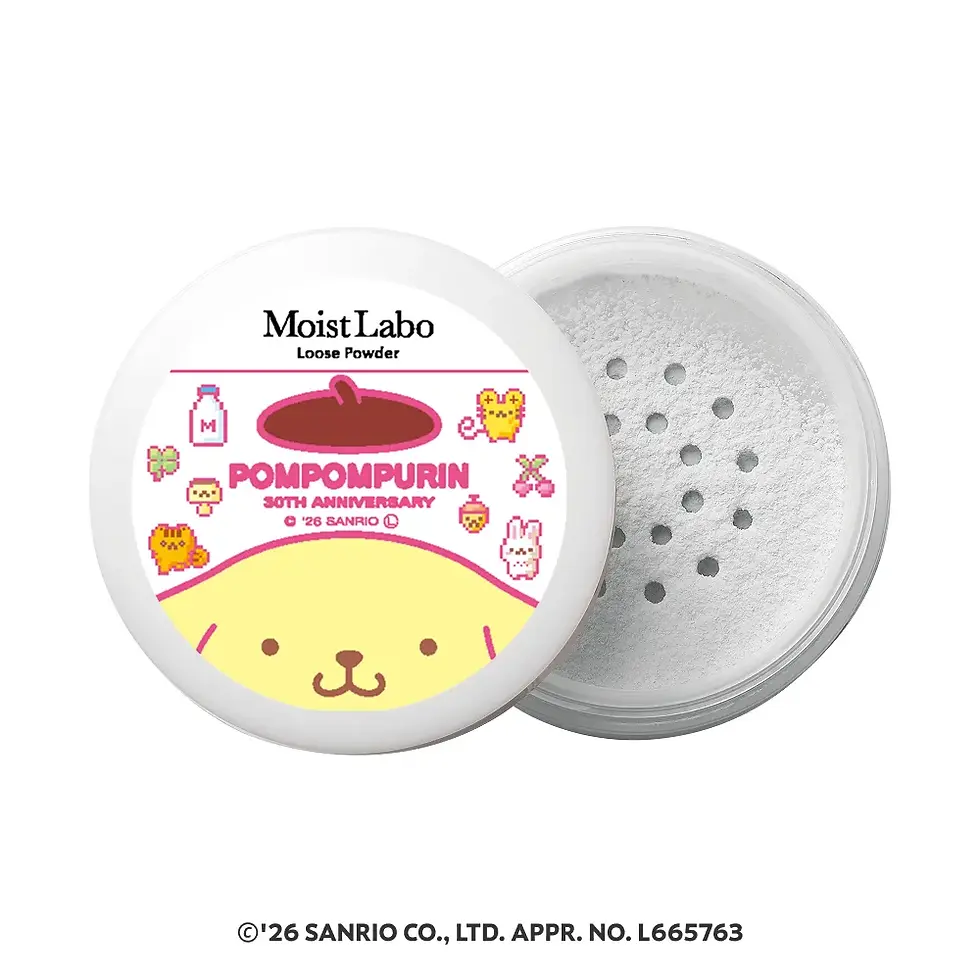 縮圖：日本Meishoku 明色 x Sanrio Pompompurin 布丁狗限定版保濕柔滑定妝蜜粉 Moist Labo Loose Powder SPF30