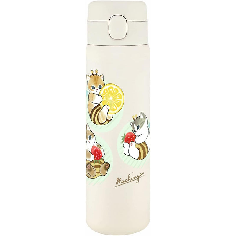 Thumbnail: (代購) 日本Mofusand 不銹鋼真空二重保溫壺 保冷瓶 480ml 人氣 炸蝦貓 thermal flask neko cat