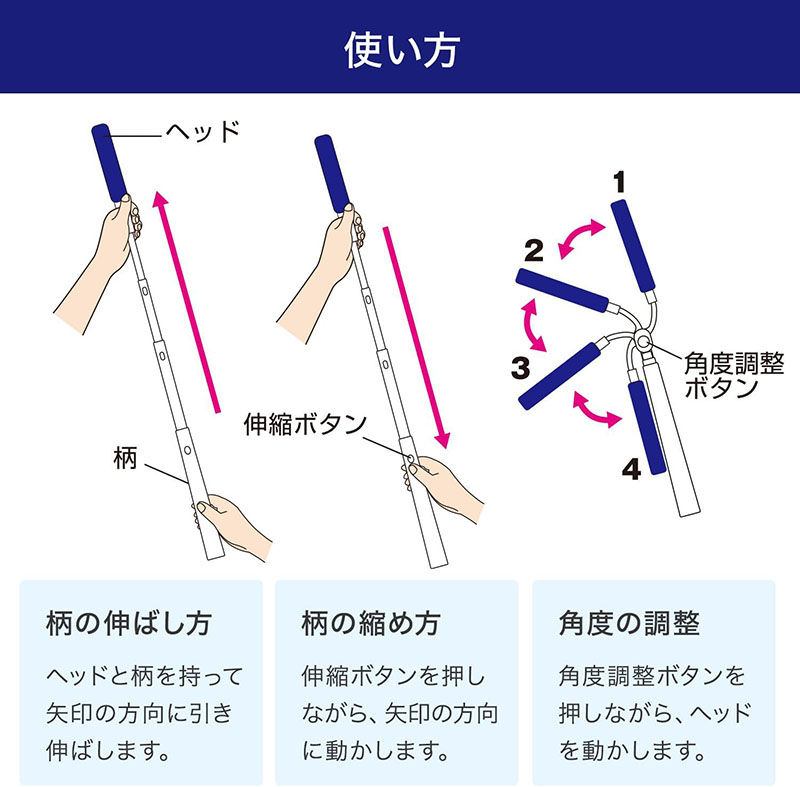 縮圖：(代購)日本LEC 激落君 高密度除塵刷家居清潔打掃拖把 附收納盒 手持式可伸縮 High-Density Dust Removal Brush