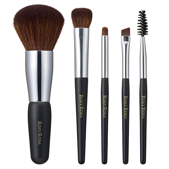 Thumbnail: 2026日本Rosy Rosa Portable Makeup Brush Set 限量版便攜式迷你化妝刷具套裝組合 (5支化妝掃+收納袋)