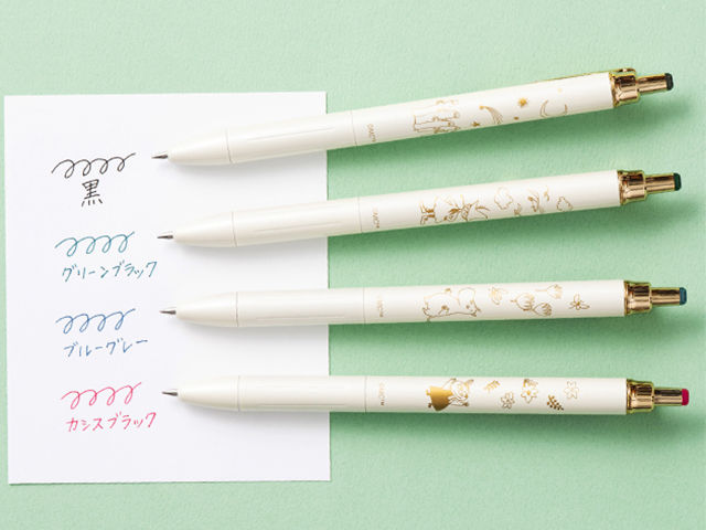 Thumbnail: (代購)2026日本Zebra Sarasa Grand Vintage x Moomins 姆明限定版 復古色按壓式金屬筆身原子筆 0.5mm 全4色選擇