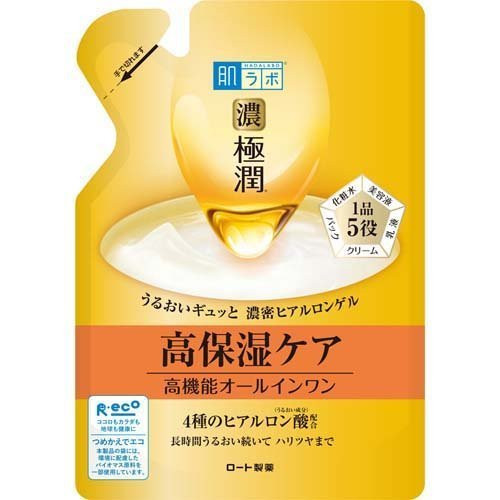 日本肌研Hadalabo 濃極潤5合1高保濕水凝面霜Perfect Gel 80g 補充裝