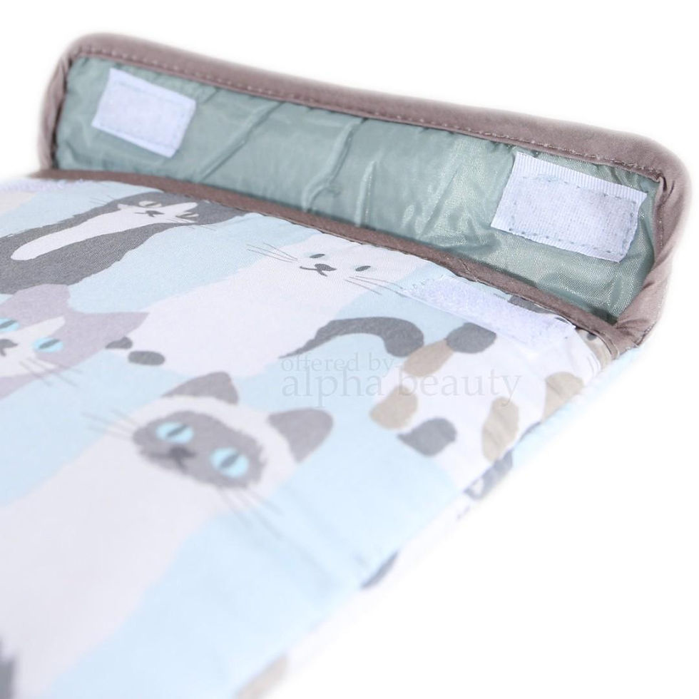 縮圖：Pal Japan Meow Why Hmm Cat Soft Protective Case for 9.5" Tablet [Grayish Blue]