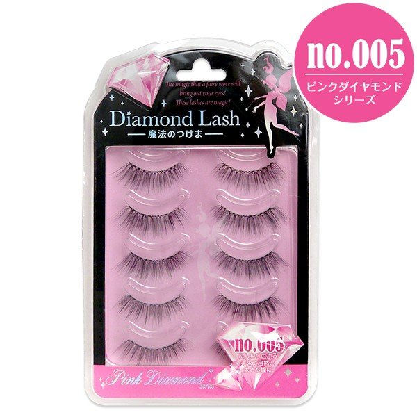Thumbnail: 日本Diamond Lash 粉紅鑽石系列假眼睫毛 Pink Diamond Series Eyelash (一盒5對)