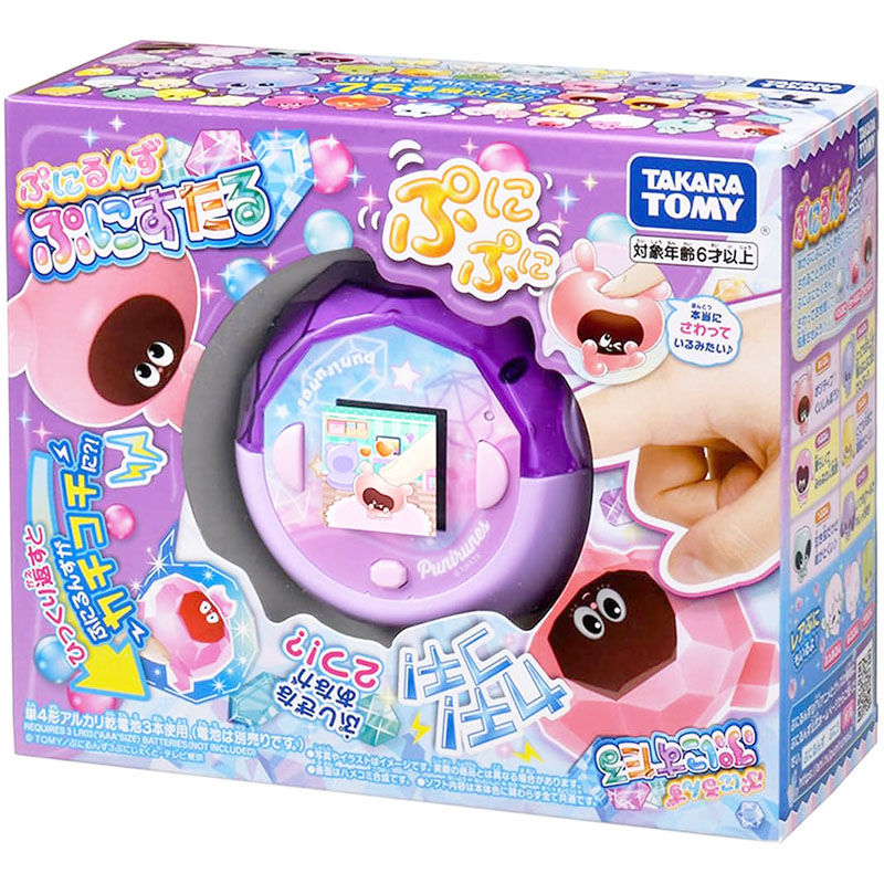 Thumbnail: (代購)日本Takara Tomy Punirunes Punistar 柔軟堅硬全新觸感 可觸摸式育成遊戲機電子寵物飼養玩具 類似Tamagotchi玩法
