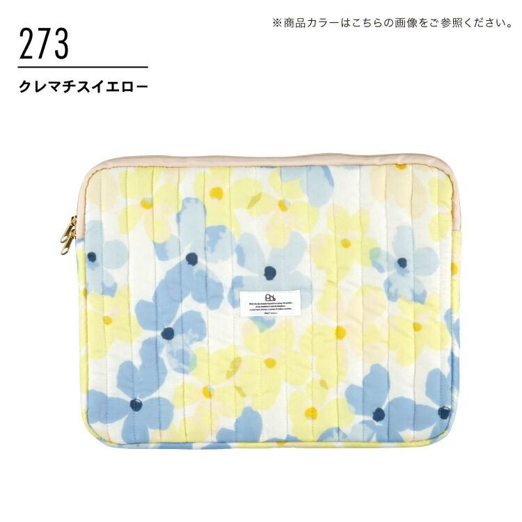 Thumbnail: (代購)日本wpc 筆記型手提電腦雙拉鍊防水保護袋附手柄 Pattern Quilted Computer PC Case Bag L