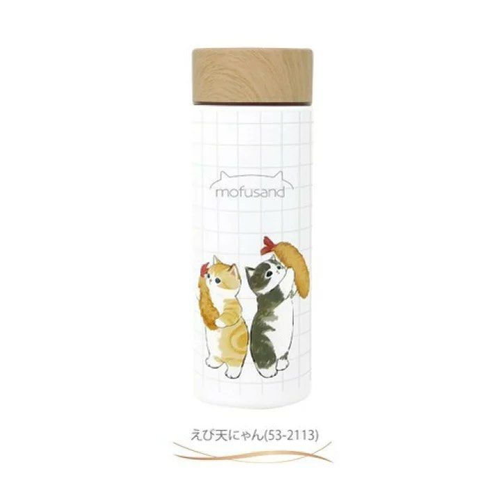 Thumbnail: (代購) 日本Mofusand 不銹鋼二重保溫壺 300ml 人氣 炸蝦貓 thermal flask neko cat