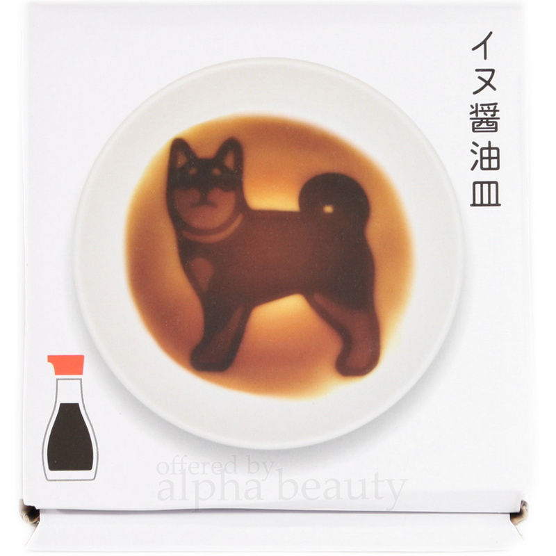 縮圖：日本狗精品 柴犬餐具動物造型豉油醬油瓷碟 Dog Posture Ceramic Dish for Soy Sauce/Vinegar/Olive Oil