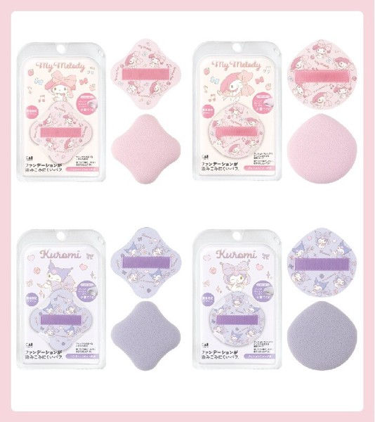 Thumbnail: KAI Japan x Sanrio Droplet-shaped 2-layer Marshmallow Soft Makeup Sponge