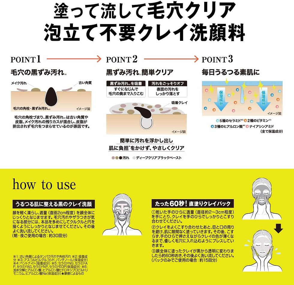 縮圖：POAPOA Japan Deep Clear Black Paste Cleanser (120g/4oz.)