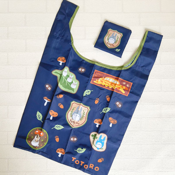 縮圖：(代購)日本宮崎駿龍貓 貓巴士 Totoro 摺疊式環保購物袋附收納袋 Foldable Tote Eco Bag