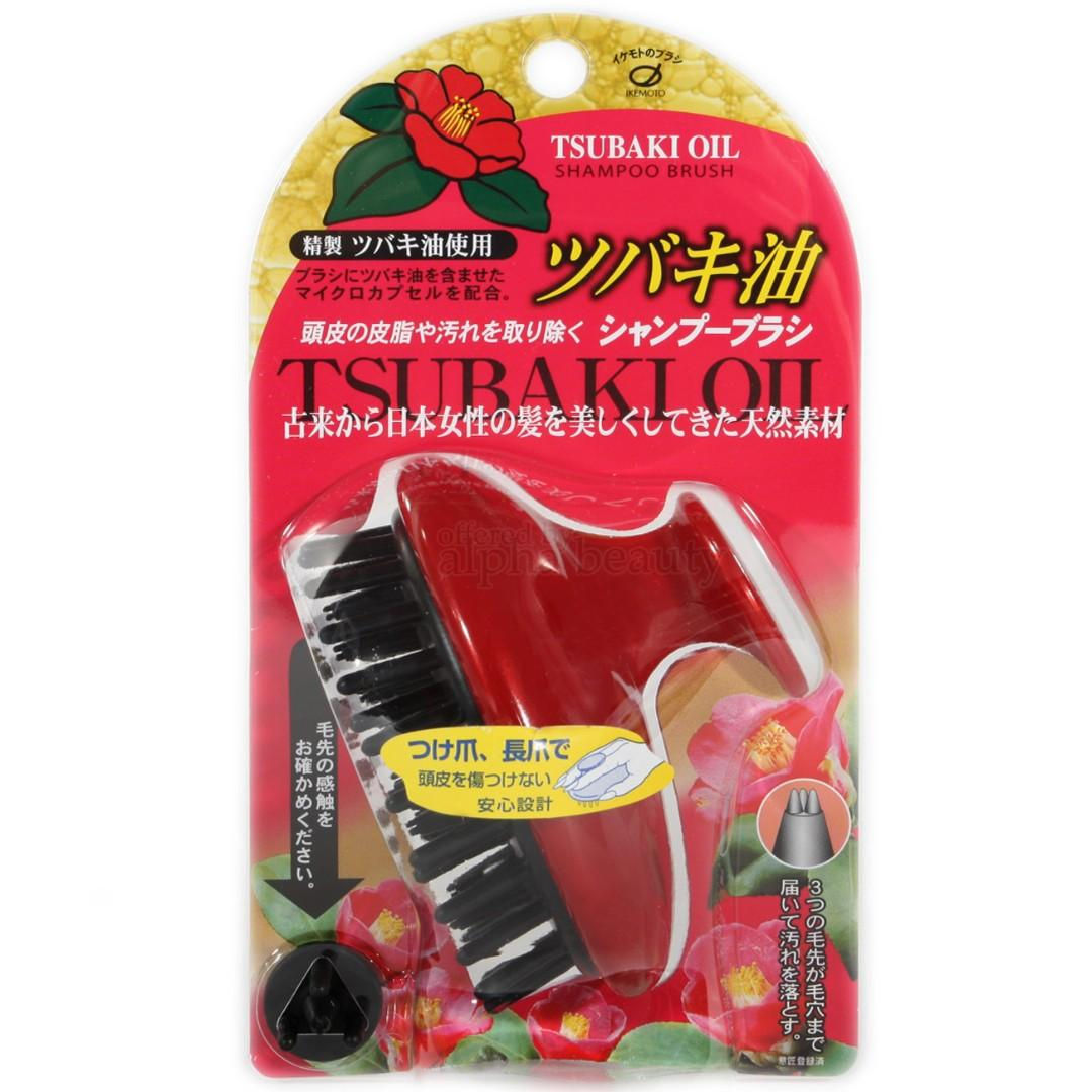 日本製 Ikemoto 池本 山茶花椿油清潔按摩頭皮洗髮刷梳 Tsubaki Oil Hair Shampoo Massage Brush