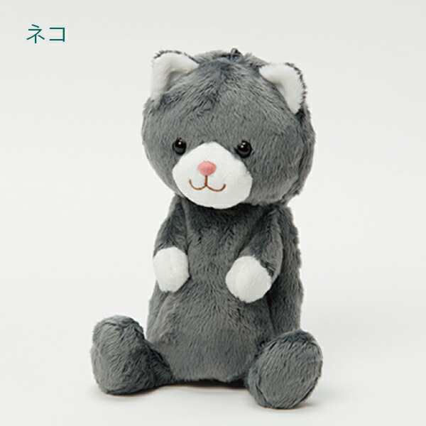 縮圖：(代購)日本文具 sunstar nuimee 可愛動物立體造型毛絨公仔玩具拉鍊筆袋 化妝收納袋 Animal Pouch Pencil Case (坐下款)