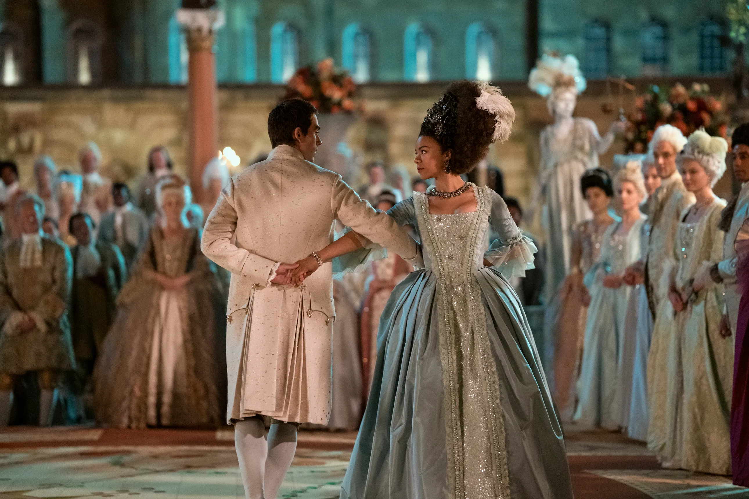 Queen Charlotte dances with King George III