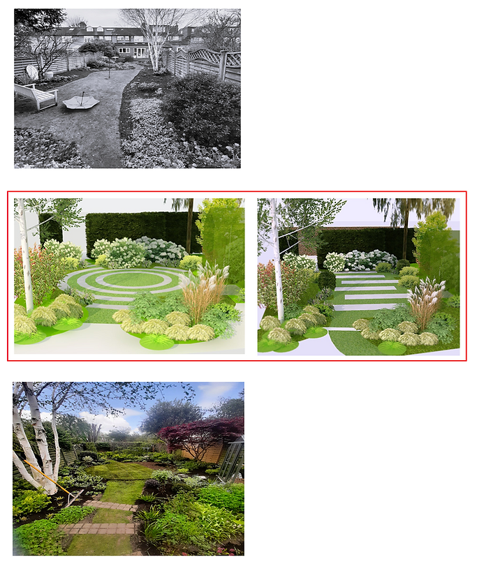 Garden design transformation: before & after