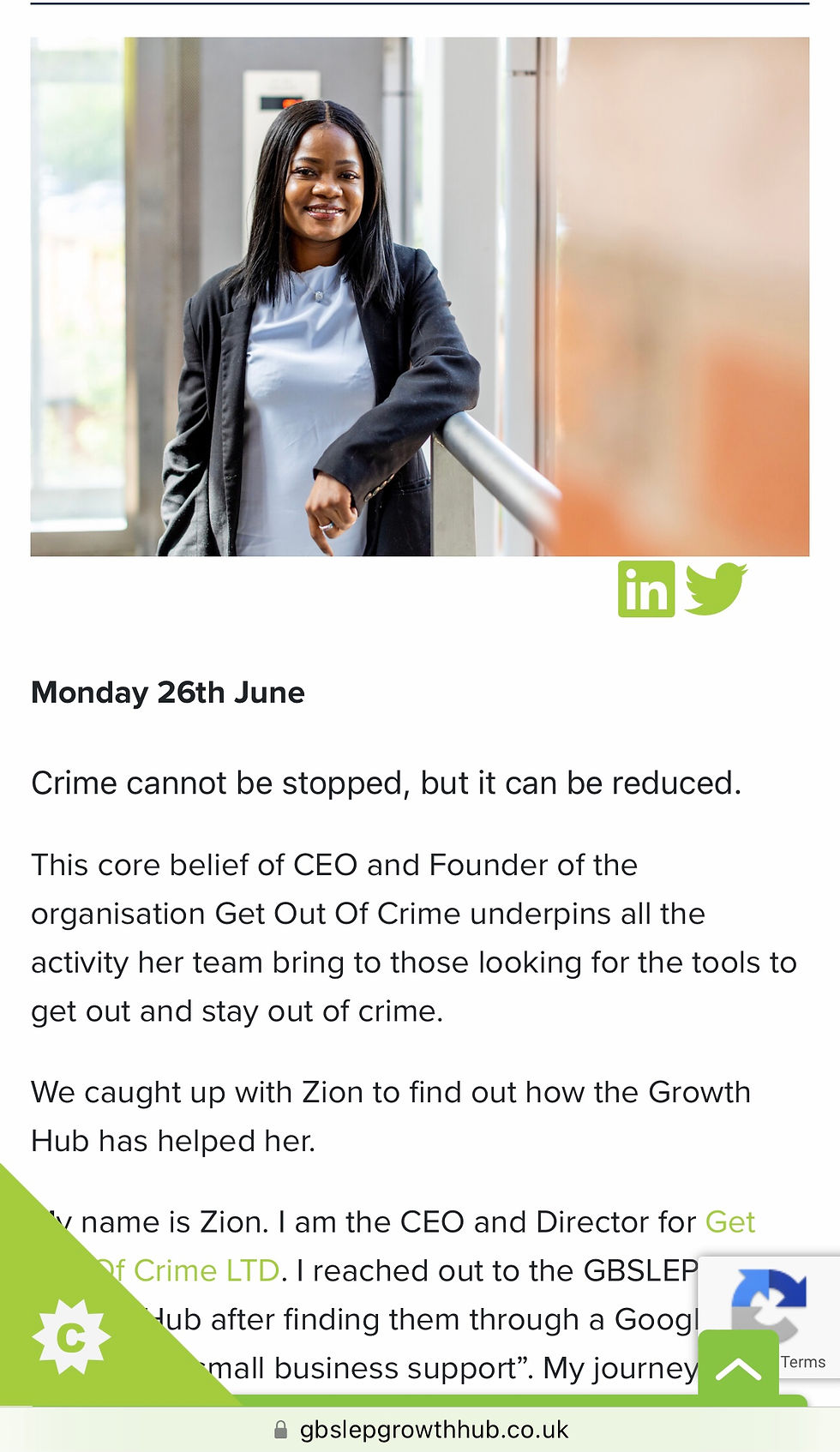  Empowering Change: How GBSLEP Growth Hub Helped Get Out Of Crime LTD Flourish
