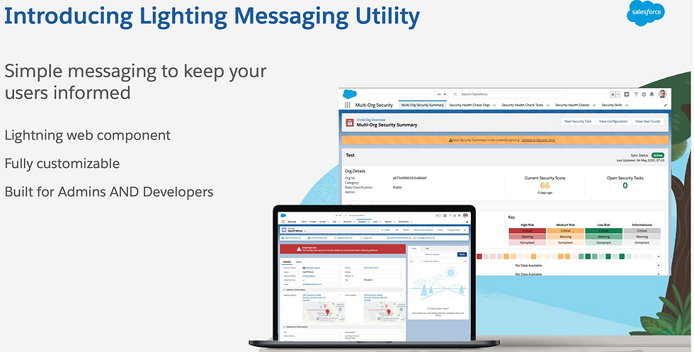 Title slide for Lightning Messaging Utility from Salesforce Labs