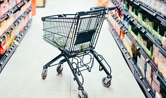 shopping cart in a grocery store