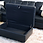 Thumbnail: Black Faux Leather Sectional Sofa with Ottoma
