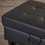 Thumbnail: Black Faux Leather Sectional Sofa with Ottoma