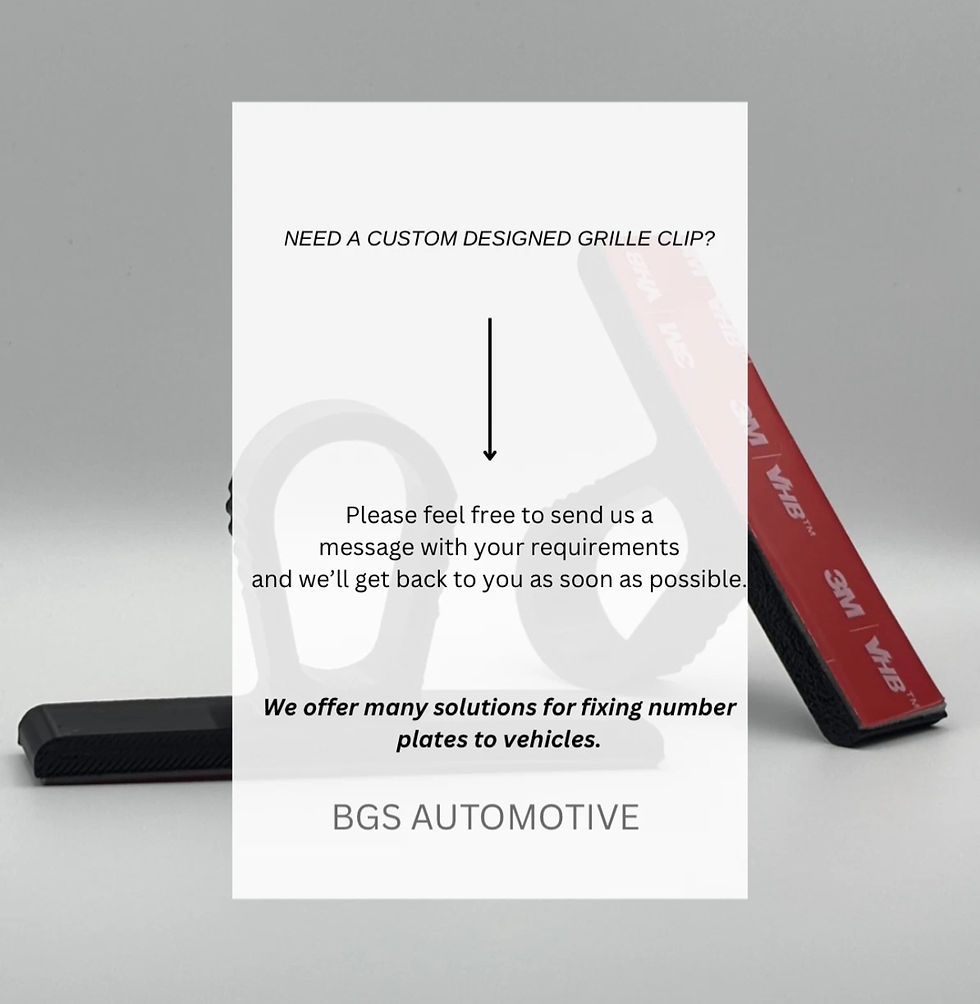 Thumbnail: Number Plate Clips/holders for Audi Honeycomb Grills (Flexible Push&Lock Design)