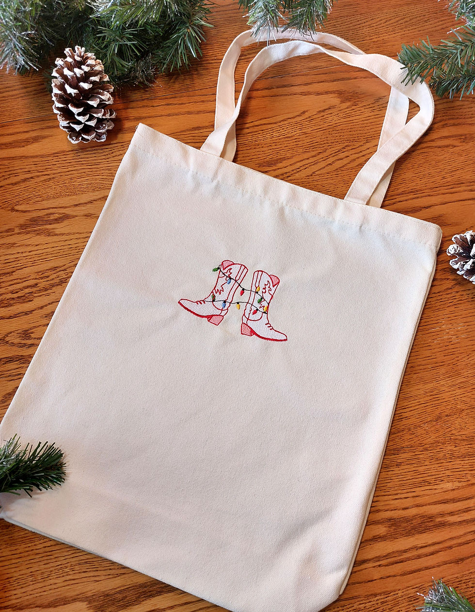 Cowboy Christmas Tote