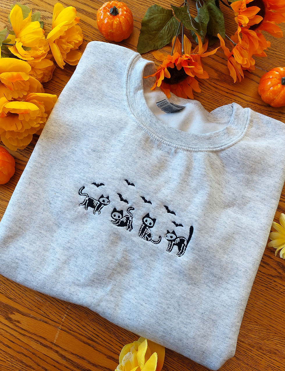 Skeleton Cat Sweatshirt