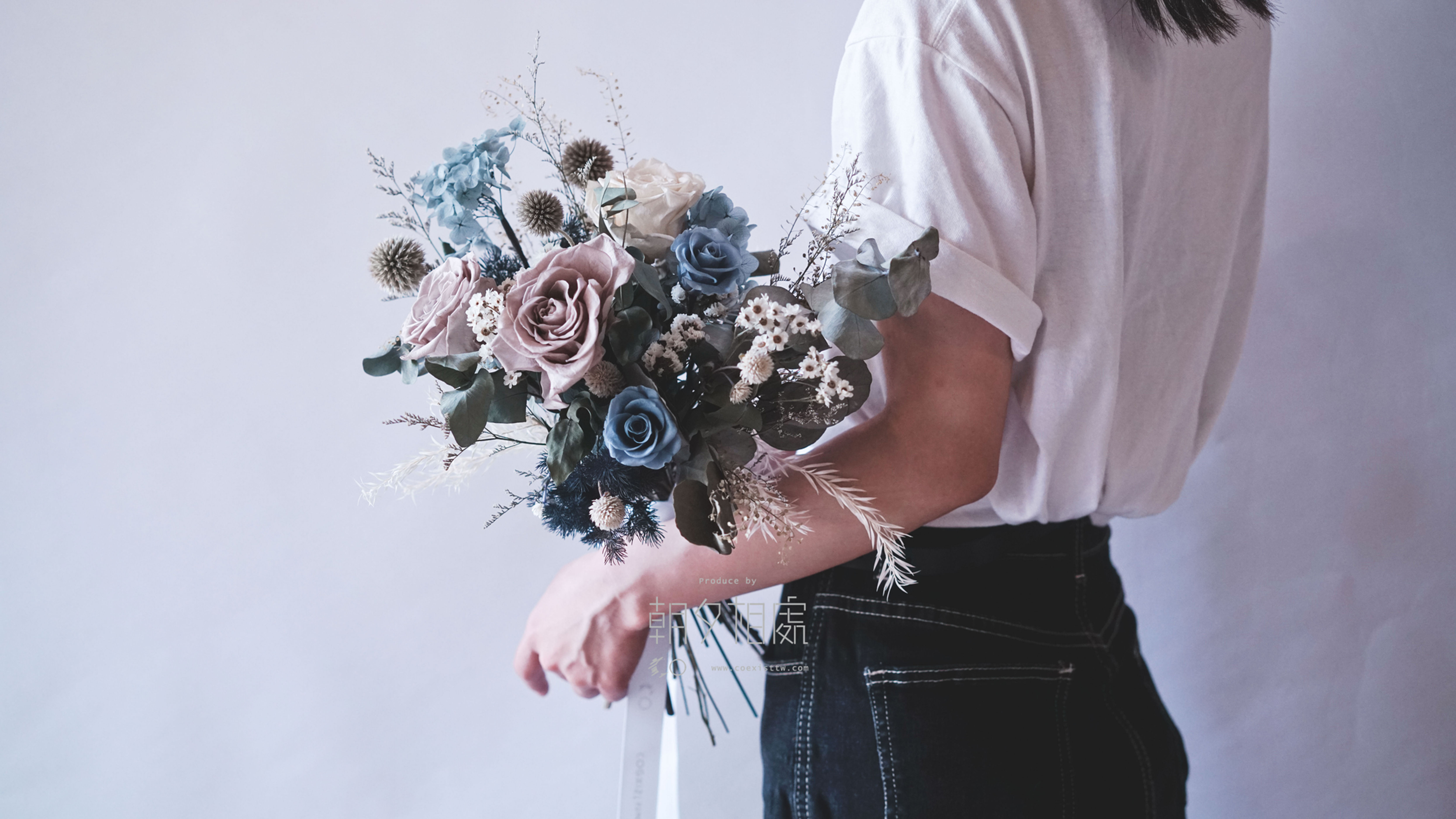 我的第一束 | 藍色的 |  新娘永生捧花
