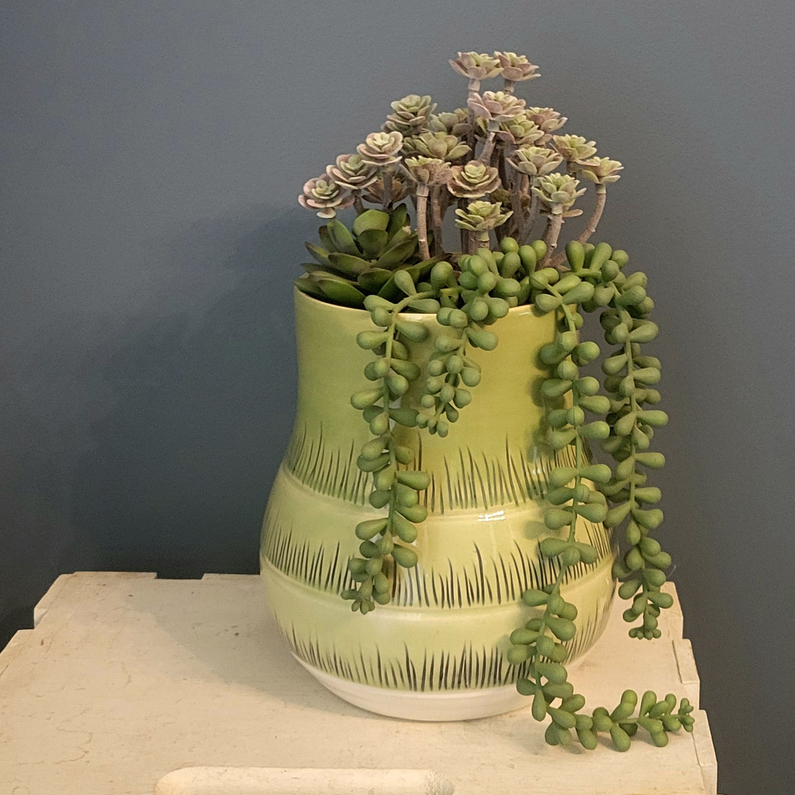 Green Ombre Vase