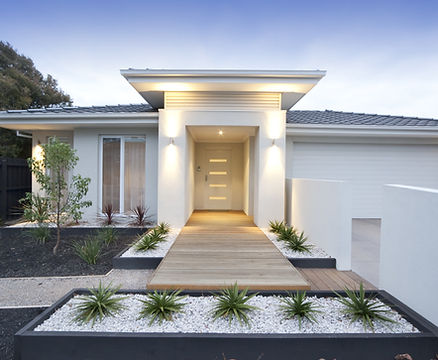 Modern Landscaping and walkway