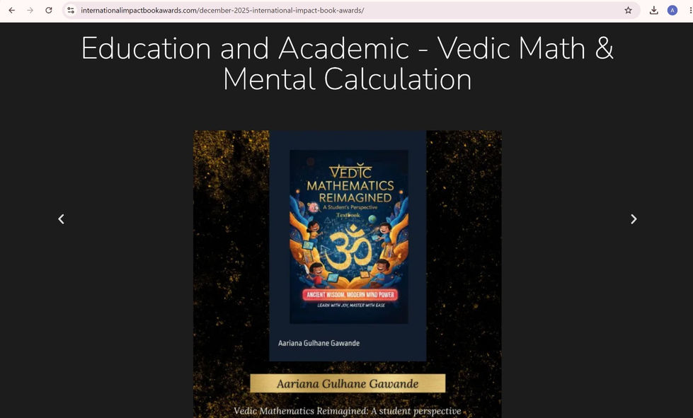 International Impact Book Awards Website mention